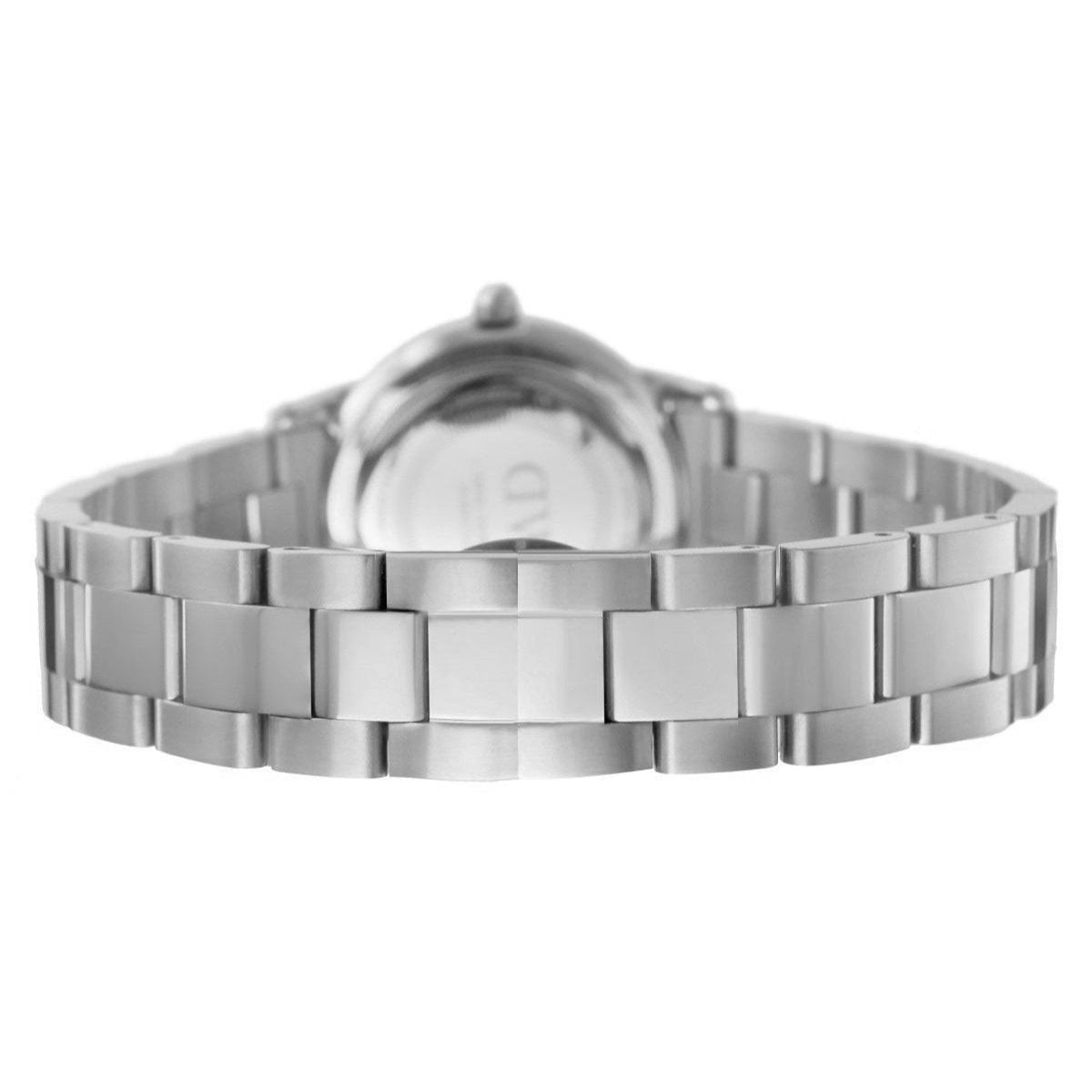 Daniel Wellington Iconic Link Pink Dial Silver Steel Strap Watch For Women - DW00100327