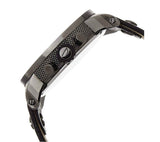 Diesel Badass Chronograph Anthracite Dial Black Leather Strap Watch For Men - DZ7270