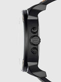 Diesel Mr Daddy 2.0 Chronograph Black Dial Black Leather Strap Watch For Men - DZ7350