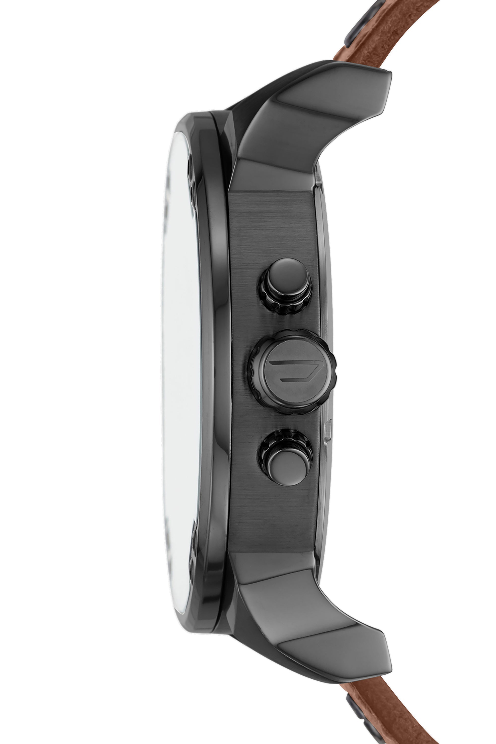 Diesel Mr Daddy Chronograph Grey Dial Brown Leather Strap Watch For Men - DZ7413