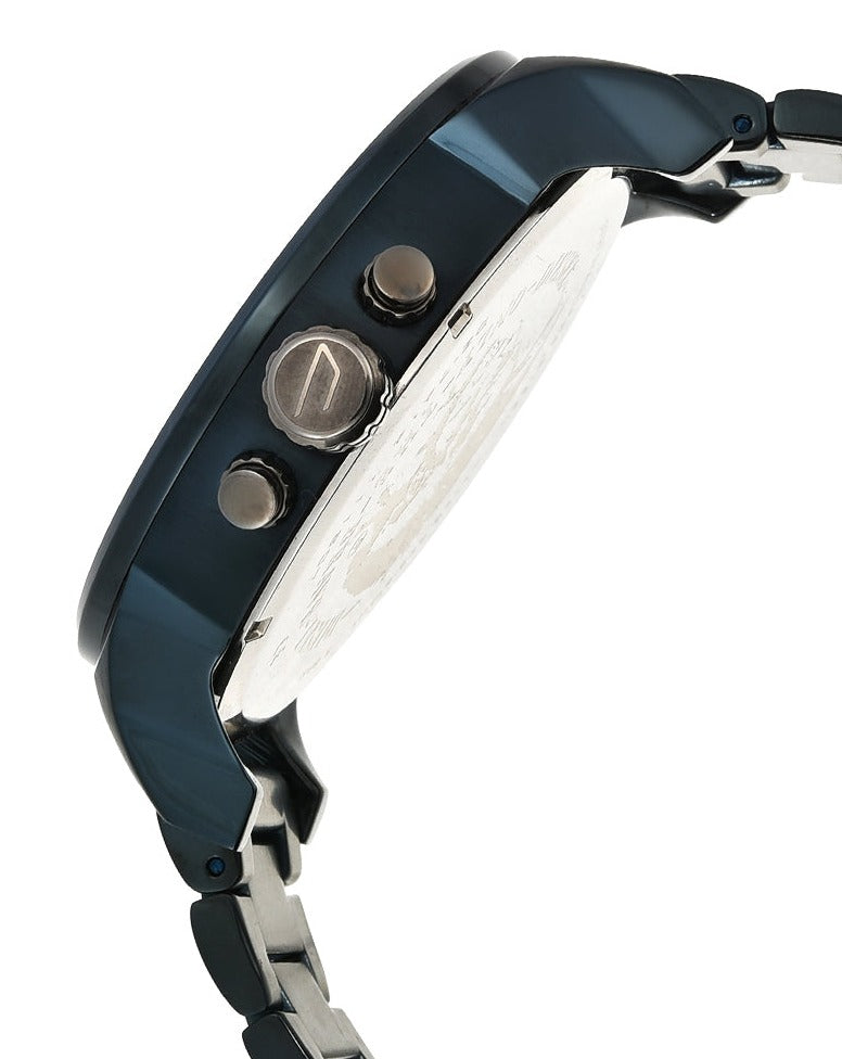 Diesel Daddy 2.0 Chronograph Grey Dial Blue Steel Strap Watch For Men - DZ7414