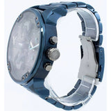 Diesel Daddy 2.0 Chronograph Grey Dial Blue Steel Strap Watch For Men - DZ7414