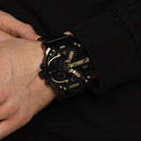 Diesel Mr. Daddy 2.0 Chronograph Black Dial Black Steel Strap Watch For Men - DZ7435