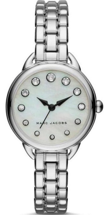 Marc Jacobs Betty Mother of Pearl White Dial Silver Steel Strap Watch for Women - MJ3510