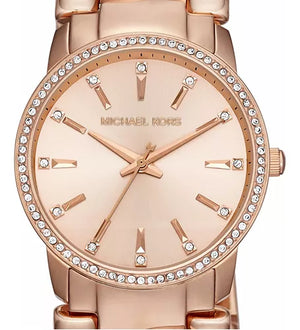 Michael Kors Nini Quartz Crystals Rose Gold Dial Rose Go Watch For Women - MK3236