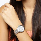 Guess Madison Diamonds Silver Dial Silver Steel Strap Watch for Women - W0637L1