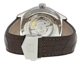 Tag Heuer Carrera Calibre 5 Automatic White Dial Brown Leather Strap Watch for Men - WAR201B.FC6291