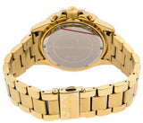 Michael Kors Everest Chronograph Blue Dial Gold Steel Strap Watch for Women - MK5754
