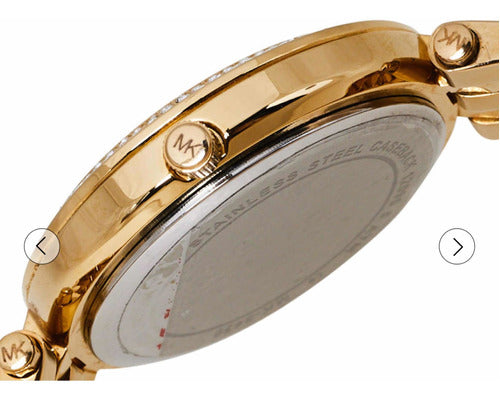 Michael Kors Darci Gold Dial Gold Steel Strap Watch for Women - MK3430