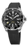 Tag Heuer Aquaracer Calibre 5 Automatic Black Dial Black Rubber Strap Watch for Men - WAY201A.FT6142