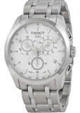 Tissot T Classic Couturier Chronograph White Dial Silver Steel Strap Watch For Men - T101.617.11.031.00