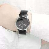 Calvin Klein Masculine Chronograph Black Dial Black Leather Strap Watch for Men - K2H27102