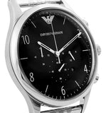 Emporio Armani Beta Chronograph Black Dial Steel Strap Watch For Men - AR1863