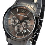 Emporio Armani Classic Chronograph Grey Dial Grey Steel Strap Watch For Men - AR2454