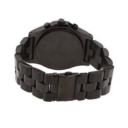 Marc Jacobs Blade Chronograph Black Dial Black Steel Strap Watch for Women - MBM3083