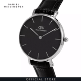 Daniel Wellington Classic Petite Reading Black Dial Black Leather Strap Watch For Women - DW00100235