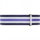 Daniel Wellington Classic Trinity White Dial Three Tone Nylon Strap Watch For Women - 0609DW