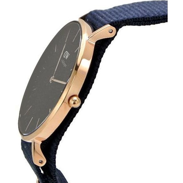 Daniel Wellington Classic Bayswater Black Dial Black NATO Strap Watch For Women - DW00100281