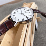 Tissot T Classic Everytime White Dial Brown Leather Strap Watch For Men - T109.410.16.033.00
