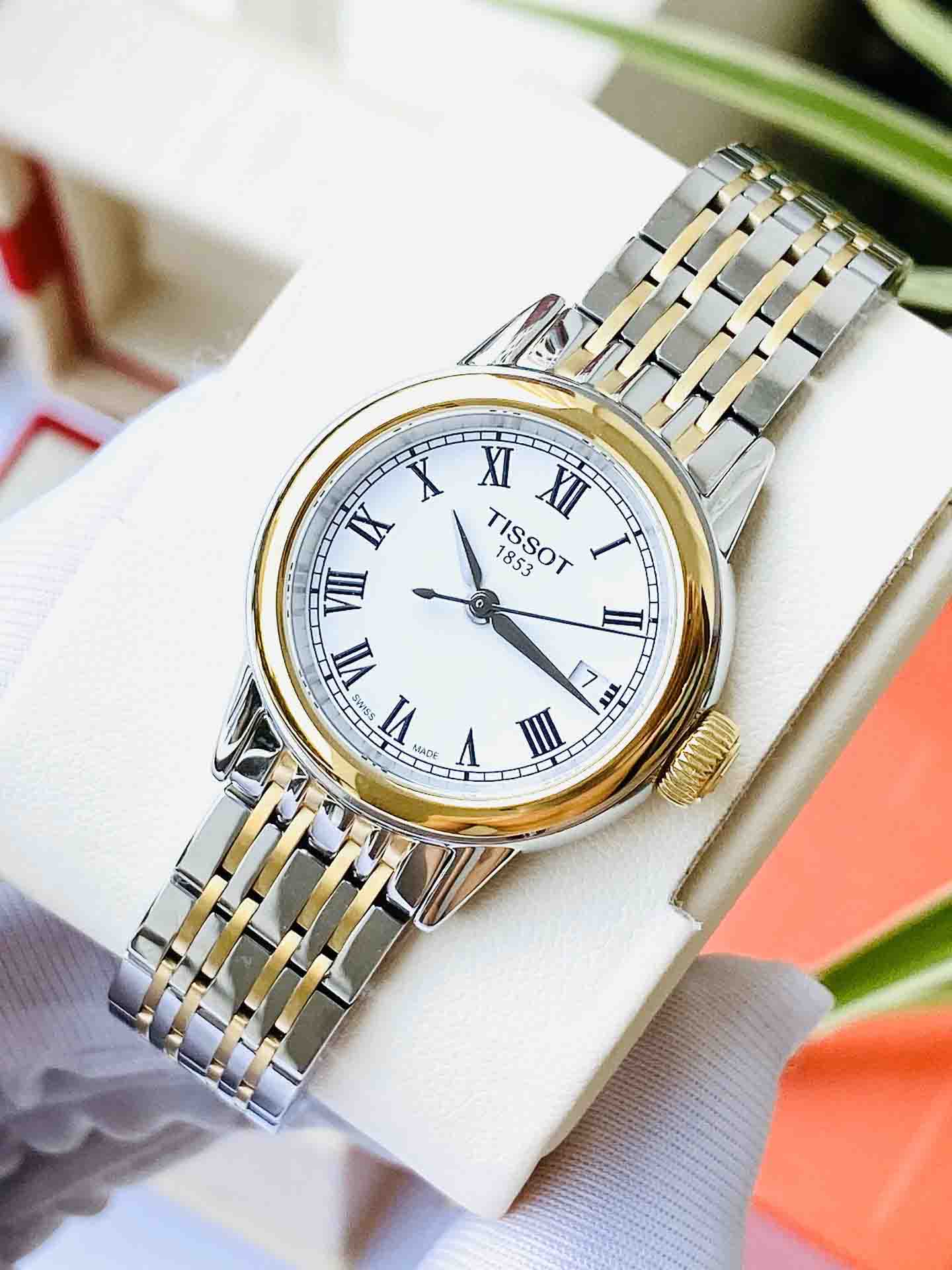 Tissot Carson Lady White Dial Two Tone Steel Strap Watch For Women - T085.210.22.013.00