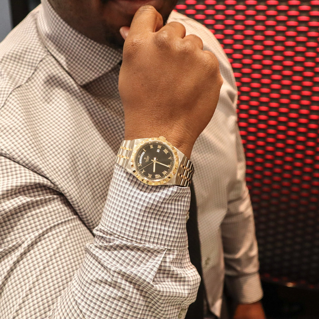 Tudor Royal Automatic Black Dial Two Tone Steel Strap Watch for Men - M28603-0003