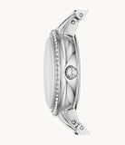 Fossil Virginia Pink Dial Silver Steel Strap Watch for Women - ES3504