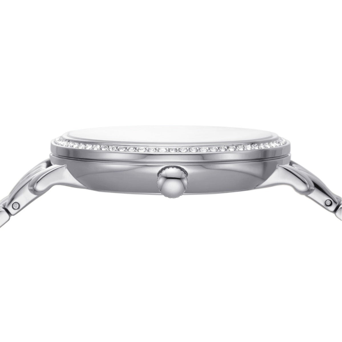 Fossil Jacqueline Multifunction Moonphase White Dial Silver Steel Strap Watch for Women - ES5164