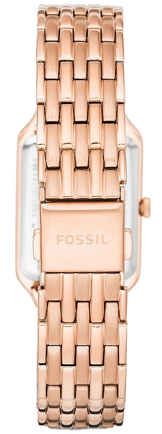 Fossil Raquel Three Hand Date White Dial Rose Gold Steel Strap Watch For Women - ES5271