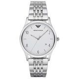 Emporio Armani Classic Silver Dial Silver Steel Strap Watch For Men - AR1867