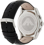 Emporio Armani Valente Chronograph Black Dial Black Leather Strap Watch For Men - AR1633