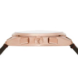 Emporio Armani Claudio Chronograph Blue Dial Brown Leather Strap Watch For Men - AR11554