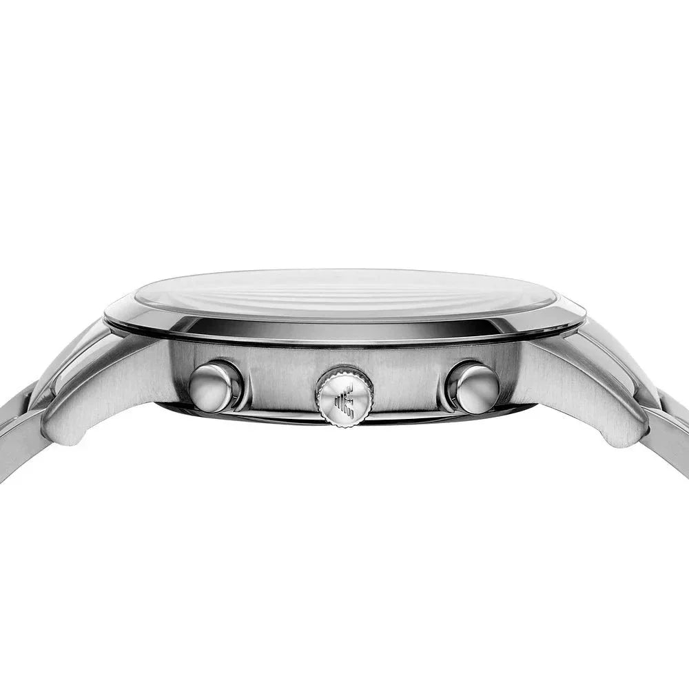 Emporio Armani Renato Chronograph Blue Dial Silver Steel Strap Watch For Men - AR11458