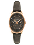Fossil Tailor Grey Dial Grey Leather Strap Watch for Women - ES3913