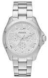 Fossil Cecile Multifunction Silver Dial Silver Steel Strap Watch for Women - AM4509