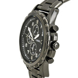 Fossil Dean Chronograph Black Dial Black Steel Strap Watch for Men - FS4721