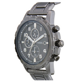 Fossil Dean Chronograph Black Dial Black Steel Strap Watch for Men - FS4721