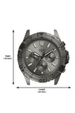 Fossil Garrett Chronograph Grey Dial Grey Steel Strap Watch for Men - FS5621
