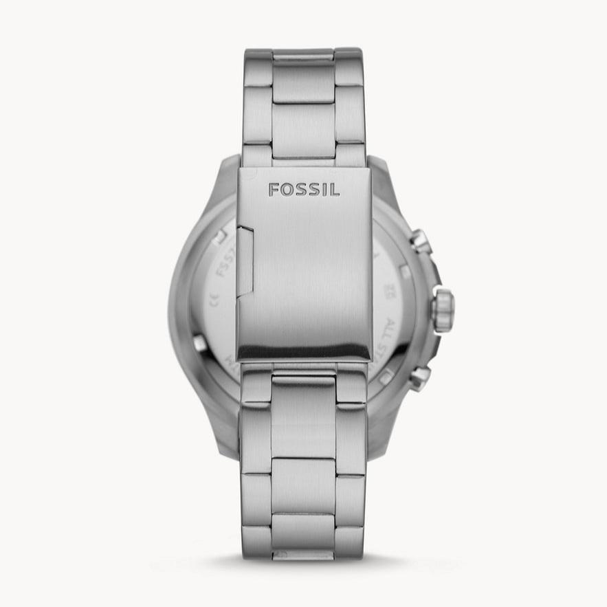 Fossil FB-03 Chronograph Blue Dial Silver Steel Strap Watch for Men - FS5724
