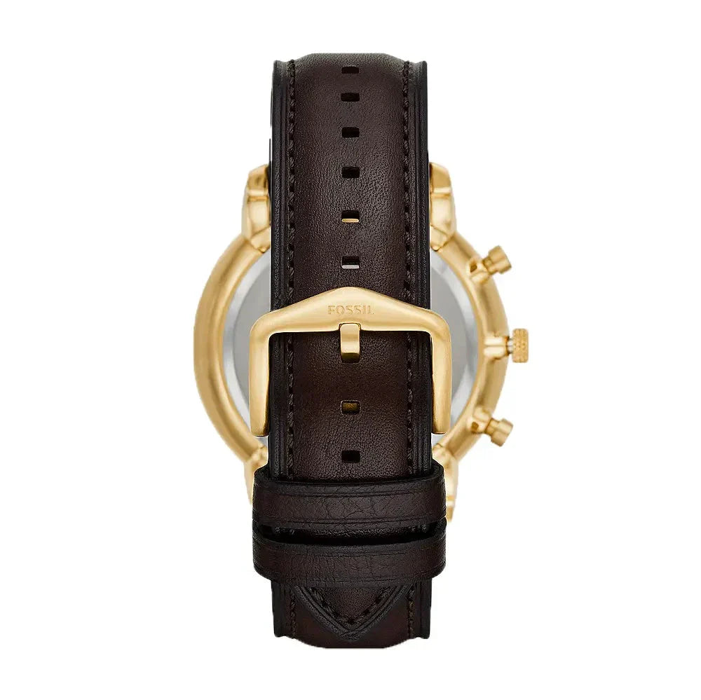 Fossil Neutra Chronograph Brown Dial Brown Leather Strap Watch for Men - FS5763