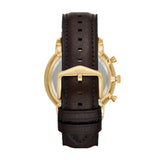 Fossil Neutra Chronograph Brown Dial Brown Leather Strap Watch for Men - FS5763