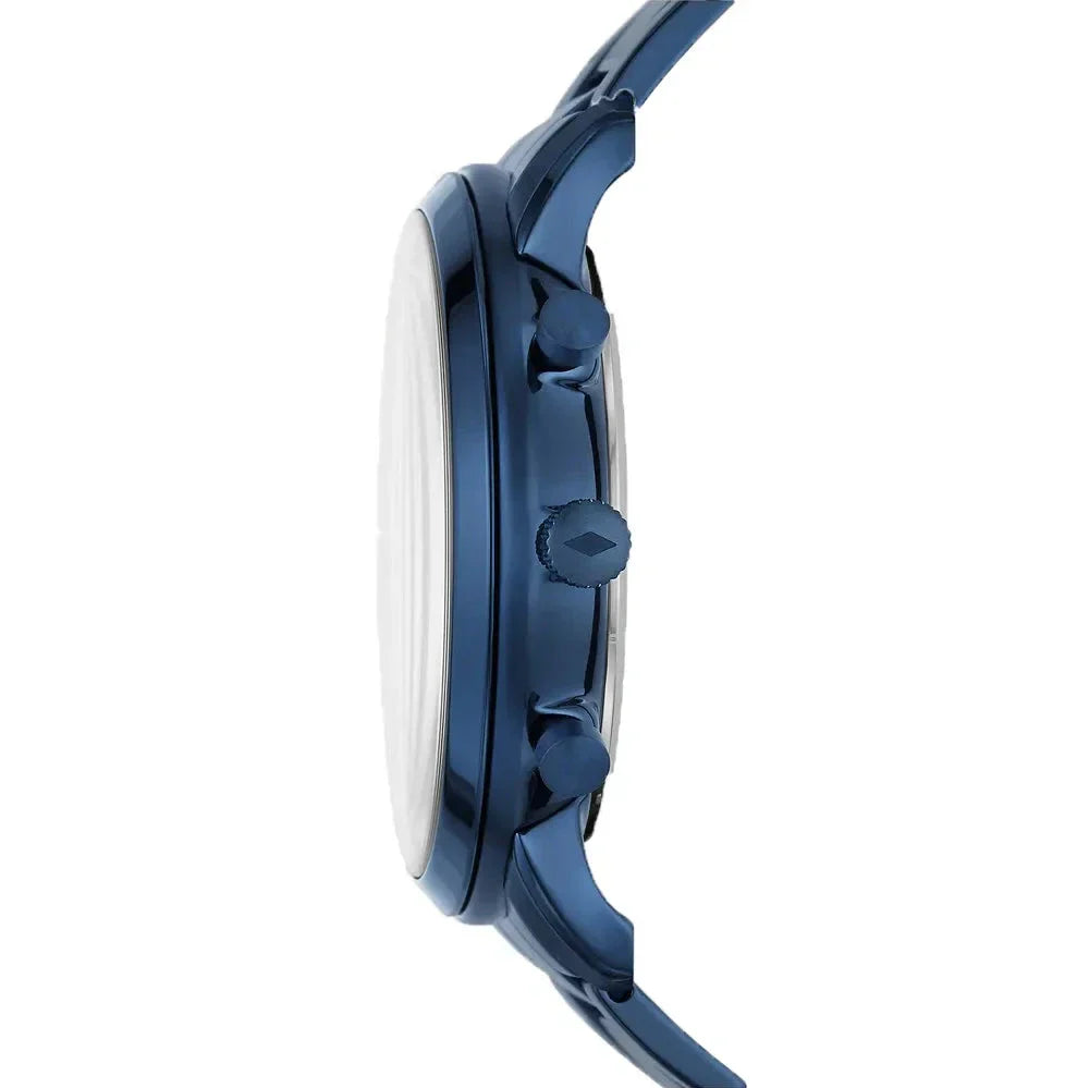 Fossil Neutra Chronograph Blue Dial Blue Steel Strap Watch for Men - FS5826