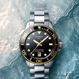 Tissot Seastar 1000 Black Dial Silver Steel Strap Watch For Men - T120.210.21.051.00