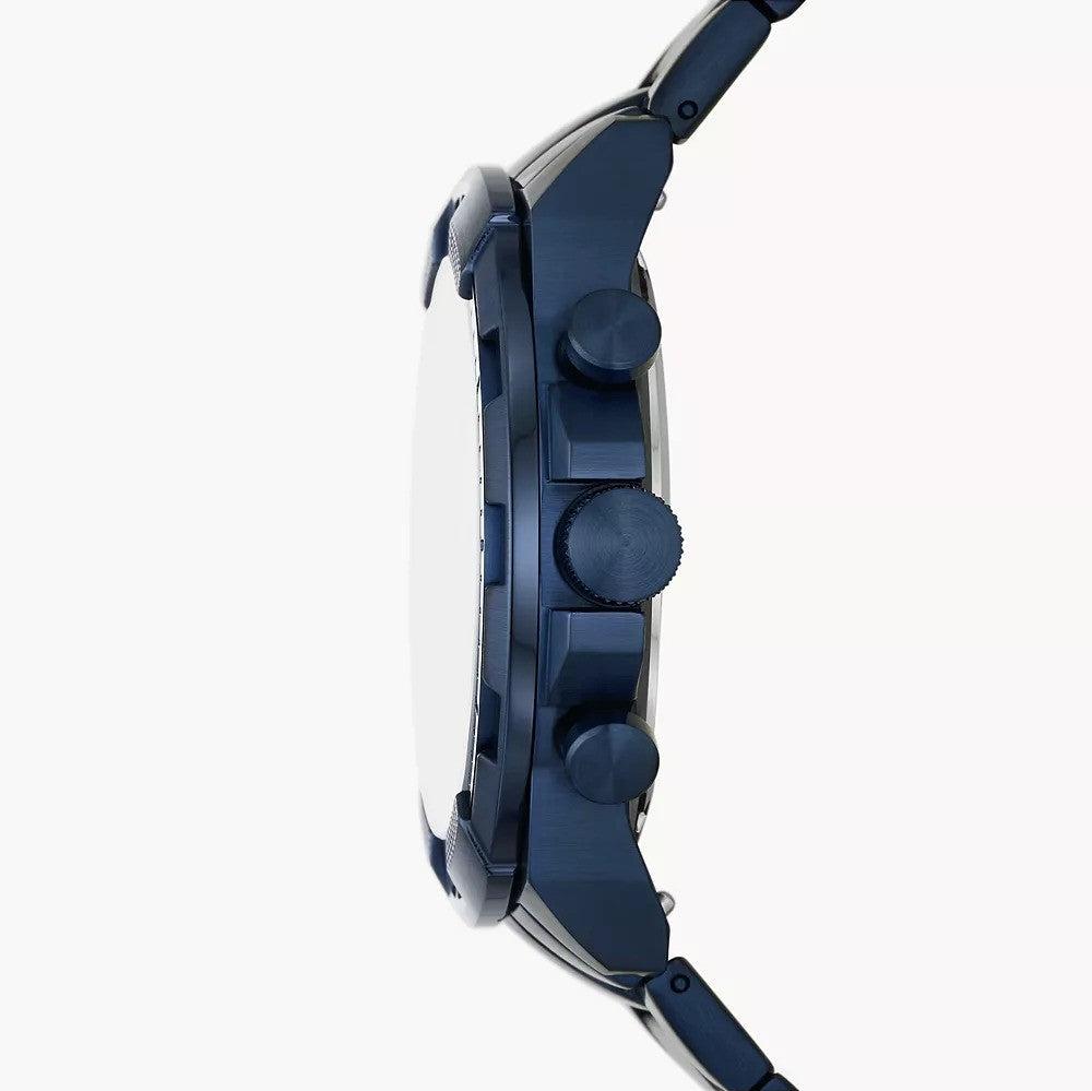 Fossil Bronson Chronograph Blue Dial Blue Steel Strap Watch for Men - FS5916