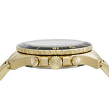 Fossil FB-03 Chronograph Black Dial Gold Steel Strap Watch for Men - FS5727