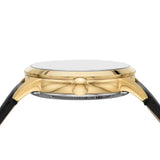 Fossil Townsman Automatic Skeleton Black Dial Black Leather Strap Watch for Men - ME3210