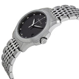 Gucci G Timeless Diamonds Mother of Pearl Black Dial Silver Steel Strap Watch For Women - YA126505