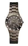 Guess XS Multifunction Quartz Brown Dial Brown Steel Strap Watch For Women - W0027L1