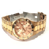 Guess Glisten Multifunction Quartz Rose Gold Dial Rose Gold Steel Strap Watch For Women - W16017L1