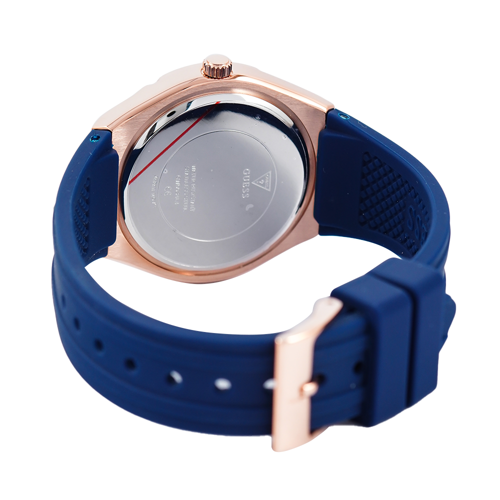 Guess Cosmo Diamonds Blue Blue Dial Blue Silicone Strap Watch for Women - GW0034L4
