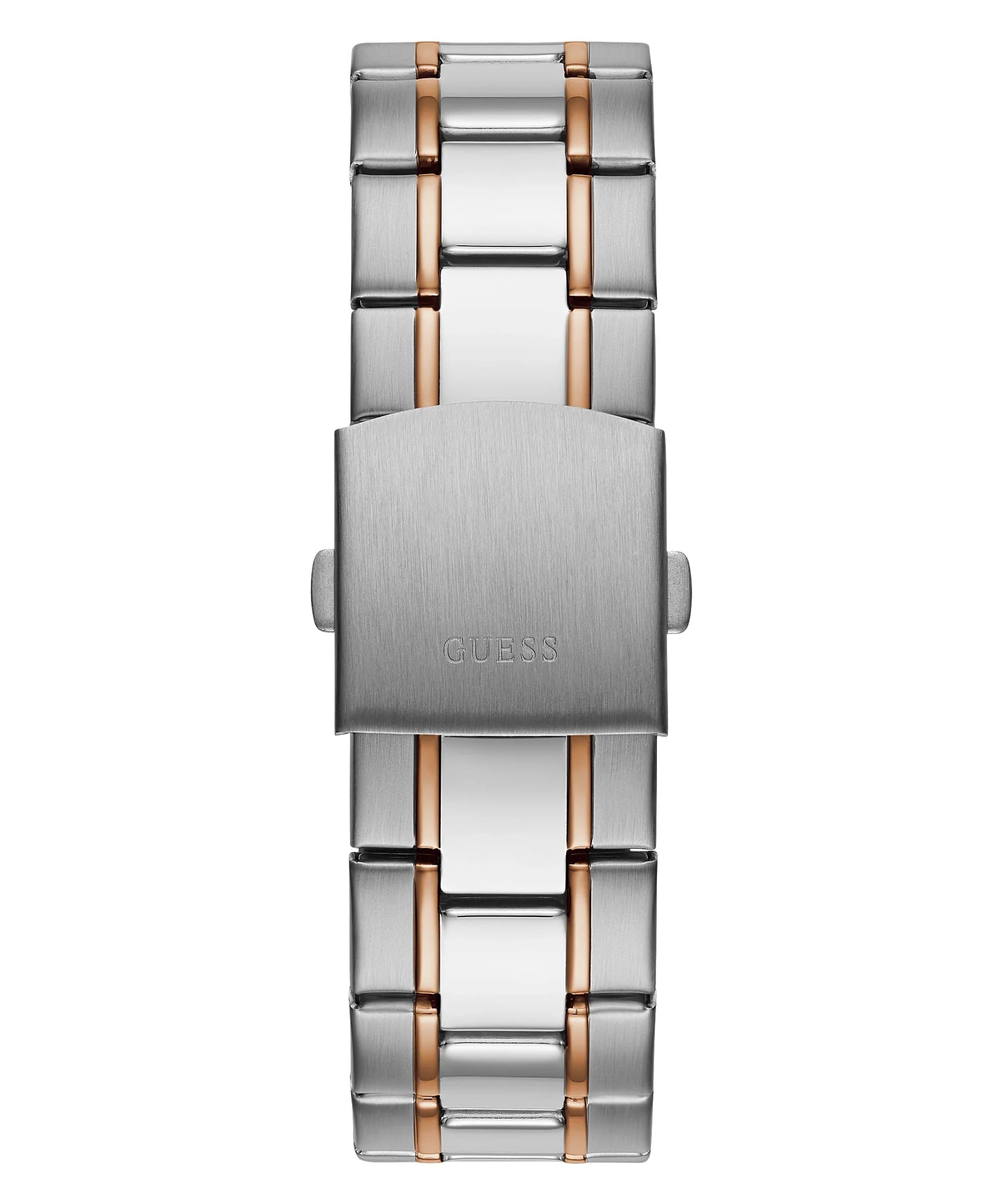 Guess Commander Chronograph Blue Dial Two Tone Steel Strap Watch for Men - GW0056G5